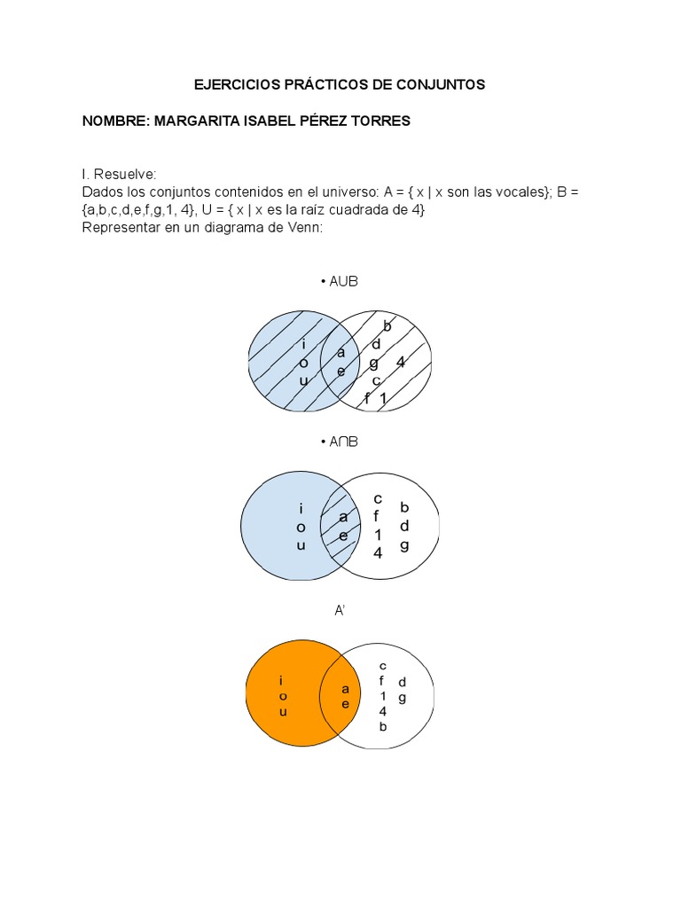 Ejercicios de Conjuntos para Estudiantes | PDF | Ingeniería | Science