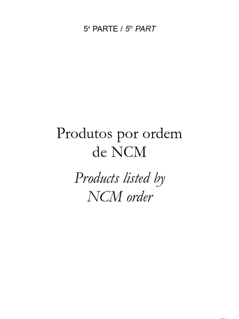 Lista de Produtos por NCM | PDF