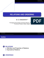 Mat 213 Relations and Ordering