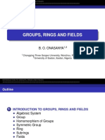 Mat 213 Groups, Rings and Fields
