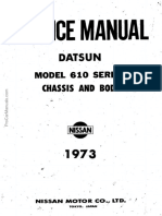 Datsun 610 Series Chassis and Body 1973 Service Manual