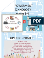 Etech Week 3 Lesson 3-4 Word Processing