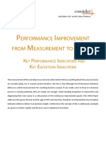 P I M A: Erformance Mprovement From Easurement To Ction
