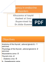 2 - Emergency in Endocrine Disorders SEMINAR