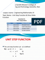 Unit Step Function, Dirac-Delta Function