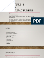 Lecture - 1 Lean Manufacturing