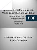 Microscopic Traffic Simulation Model Calibration and Validation