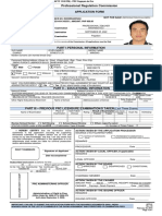 PRC exam application form