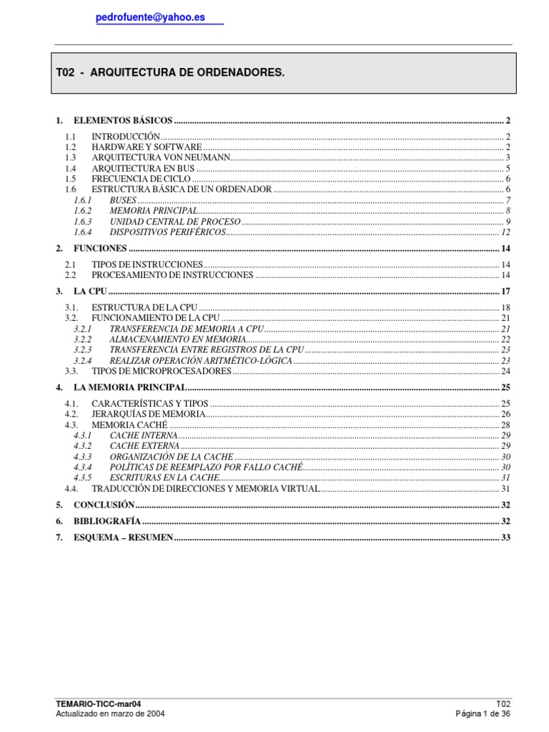 Elementos Clave en Arquitectura de Ordenadores | PDF | Hardware de la ...