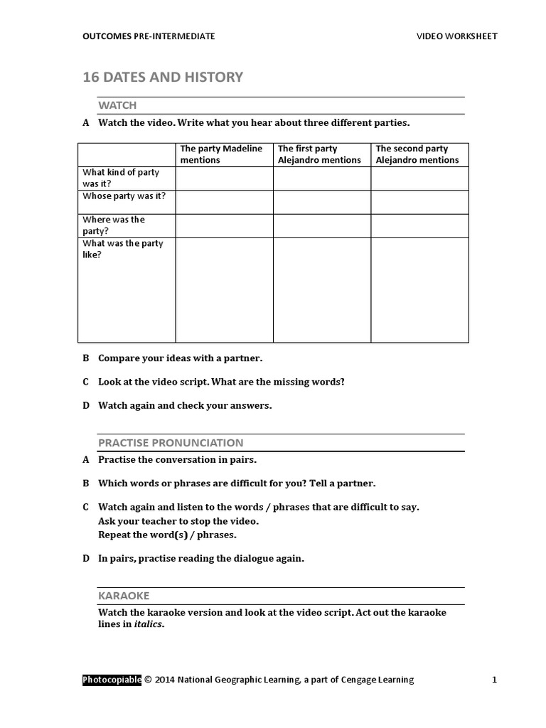 Unit 16 Outcomes Pre Intermedite Conversation Practice Pdf