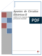 Apuntes de Circuitos Eléctricos II: Análisis de La Respuesta de CA en Régimen Permanente Sinusoidal