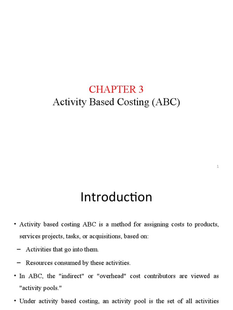 Activity Based Costing (ABC) | PDF | Business | Economies