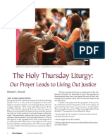 The Holy Thursday Liturgy:: Our Prayer Leads To Living Out Justice