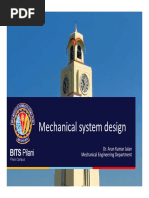 Mechanical System Design: BITS Pilani