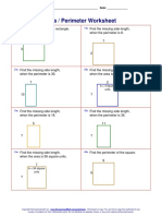 Area / Perimeter Worksheet: Name: - Date