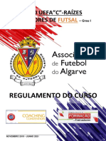 AFA Regulamento Curso Futsal Grau I - 20192020 - PDF