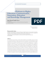 The Use of Podcasts in Higher Education: Communication, Innovation, Education and Knowledge Management