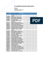 Reporte de Alumnos Matriculados 2022 - Inicial