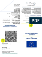 Certificazione Verde COVID-19 EU COVID Certificate: Colella Erica