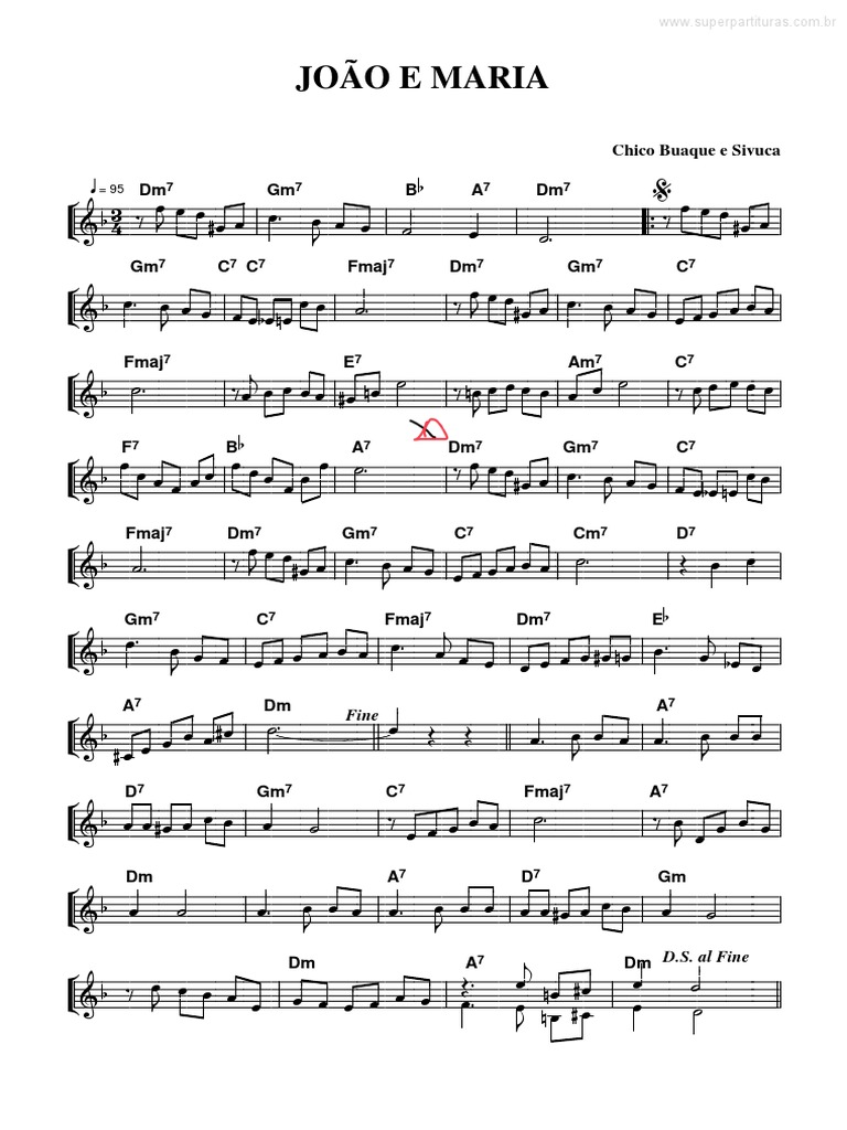João e Maria Partitura PDF
