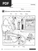 Tes Uni S 1-4: Listen and Draw Lines. There Is One Example