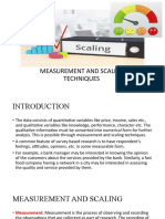 MEASUREMENT AND SCALING TECHNIQUES