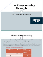 Linear Programming Example: Anwar Mohammed