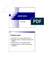 CSCE 5430: Testing Levels