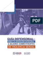 Guia Defensorial Para La Atencion Integral a Mujeres Sobrevivientes de Violencia Sexual