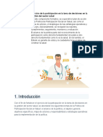 Ejercicio de La Participación en La Toma de Decisiones en La Gestión Del Sector Salud