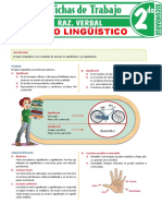 Planos y Caracteristicas Del Signo Linguistico para Segundo Grado de Secundaria