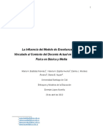 La Influencia Del Modelo de Enseñanza Tradicional Vinculado A La Actualidad