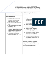 The Giver Reading Response Worksheet: Ch. 1 Prompt: There Seems To Be Rules and Analysis: Why Might They Have These