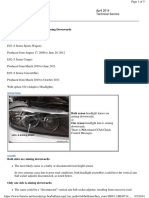 One or Both Xenon Headlights Aiming Downwards: Subject