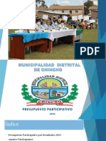 PRESENTACION PRESUPUESTO PARTICIPATIVO 2023 - CHINCHO