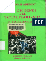 Arendt,Hannah Los Origenes Del Totalitarismo (Alianza)