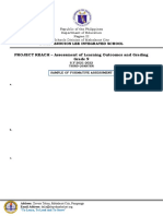 PROJECT REACH - Assessment of Learning Outcomes and Grading Grade 9