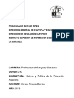 2019-Profesorado-de-Lengua-y-Literatura-2°E-Historia-y-Política-de-la-Educación-Argentina-Profesor-Unrein