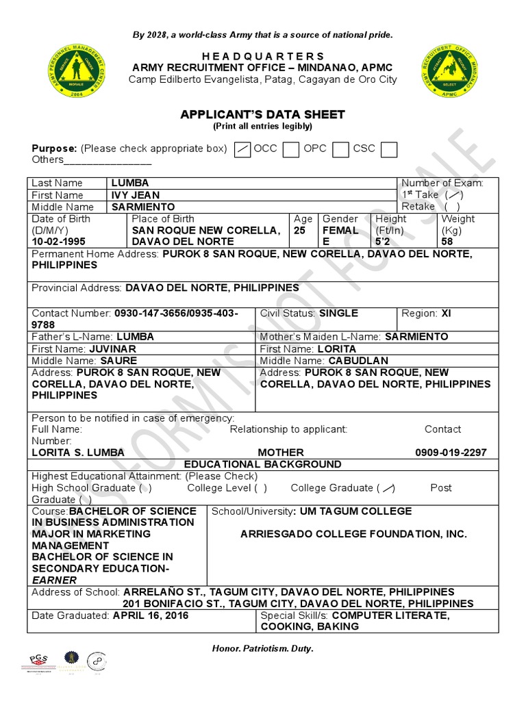 Ivy Final Registration - Form | PDF