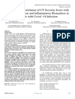 To Study The Correlation of CT Severity Score With Oxygen Saturation and Inflammatory Biomarkers in Patients With Covid - 19 Infection