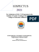 B.Ed. Admission Prospectus for KUK