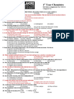 1st Year Chemistry Revision Assignment For Test 11