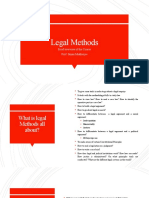 Legal Methods: Brief Overview of The Course Prof. Sayan Mukherjee