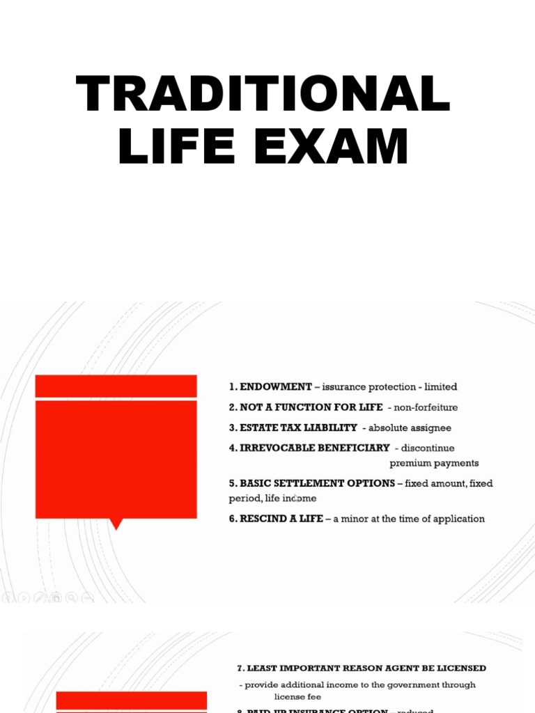 Traditional Life Exam | PDF