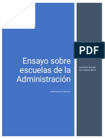 Ensayo Sobre Escuelas de La Administración