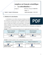 Cours de Langue S2 Séance 5.