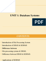 UNIT 1: Database Systems