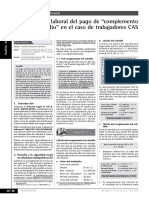 VI Tratamiento Laboral Del Pago de "Complemento Del Subsidio" en El Caso de Trabajadores CAS