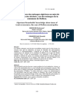 Connaissances Des Ménages Algériens Au Sujet de L'économie Des Déchets Cas Des Ménages de La Commune de Melbou.