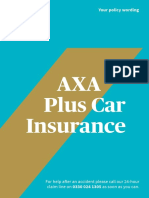 AXA Plus Car Insurance: Your Policy Wording